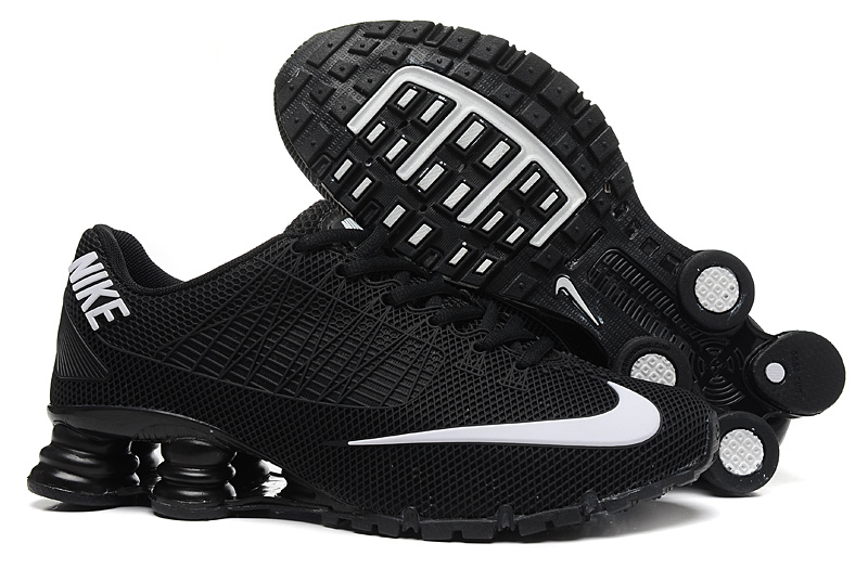 New Nike Shox Tur All Black White Shoes